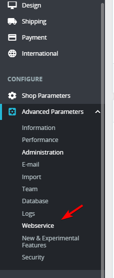 Open PrestaShop Settings