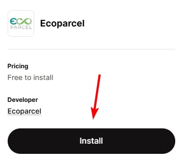 Installare Ecoparcel dall'App Store di Shopify